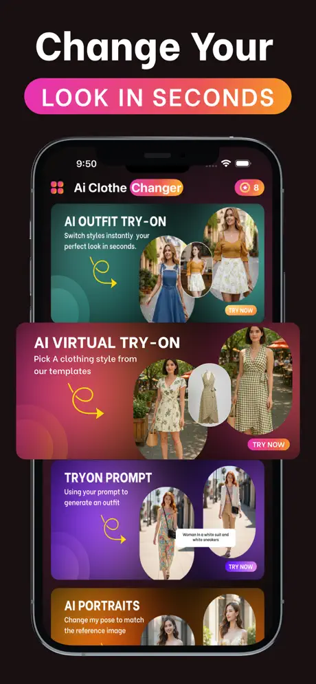 AI Clothes Changer & Try On app screenshot