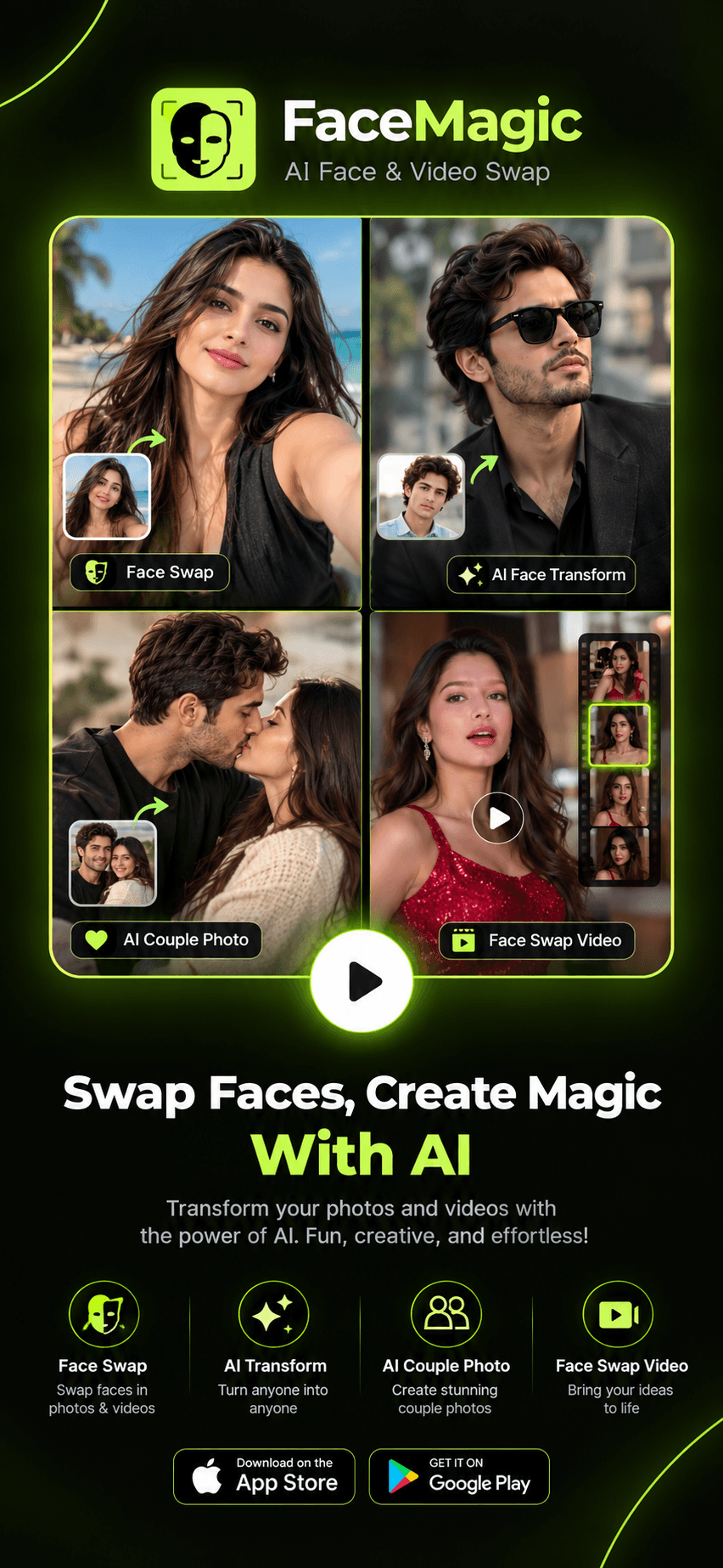 FaceMagic AI face swap app screenshot